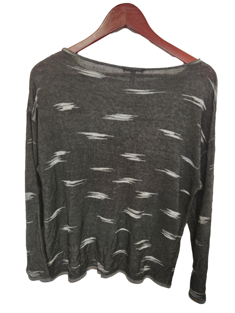 Eileen Fisher Sweater Small Black White Scoop Neck Long Sleeve - Picture 3 of 8